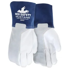 4853XL MCR Safety Gloves for Glory Welding Gloves, X-Large, Leather, White