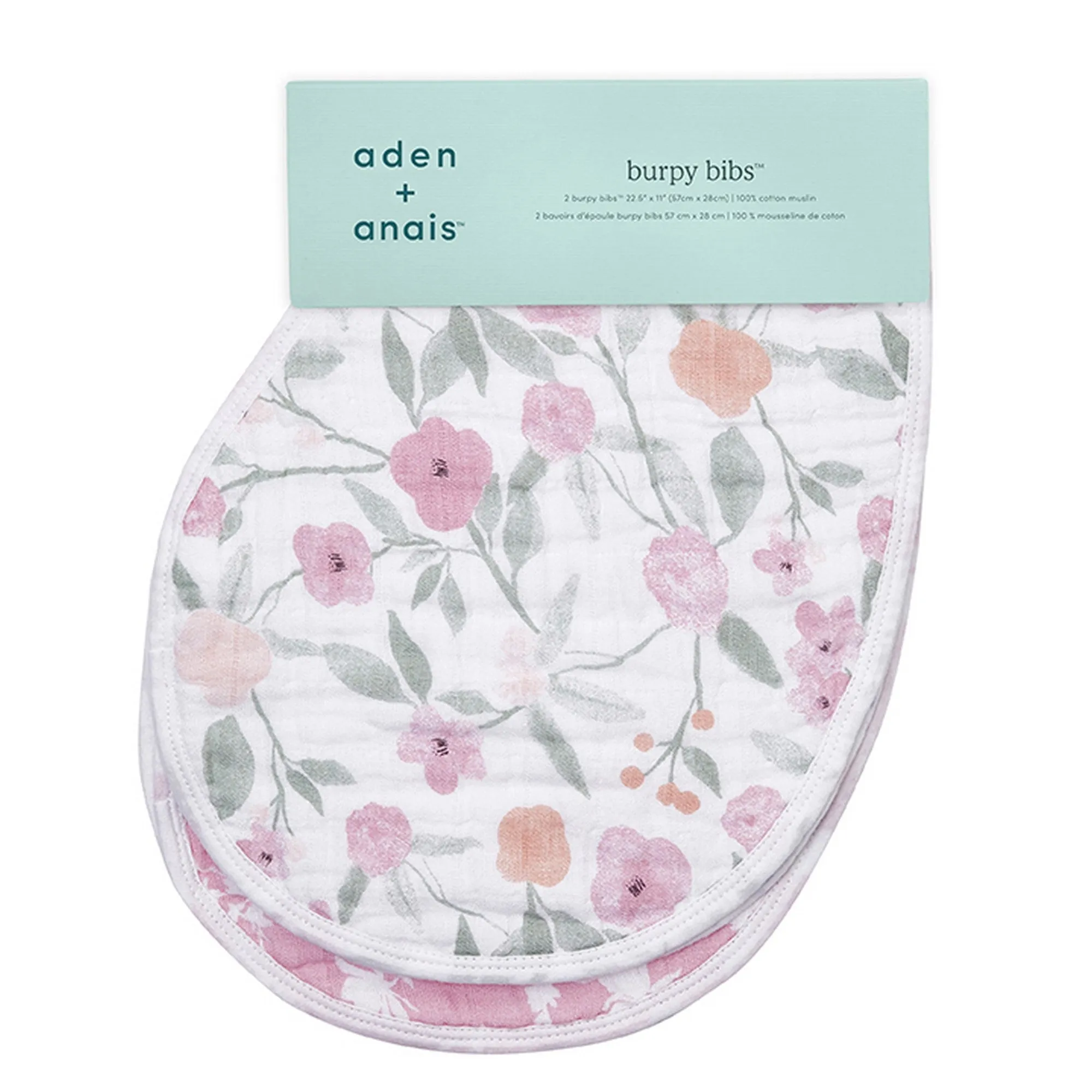 ADEN   ANAIS Cotton Muslin Classic Burpy Bib 2pk - Ma Fleur