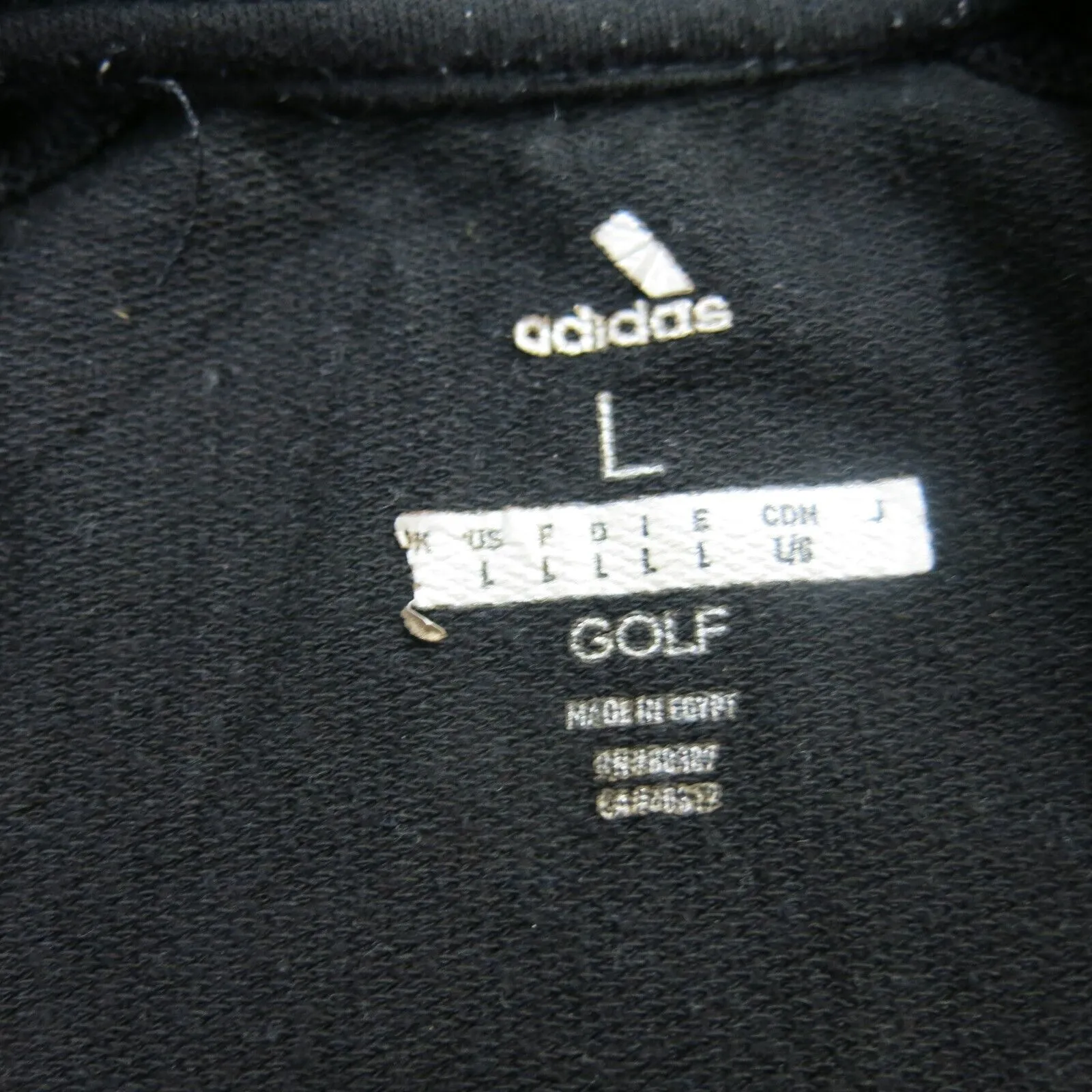 Adidas Golf Womens 1/4 Zip Sweatshirt Long Sleeve Mock Neck Logo Black SZ Large