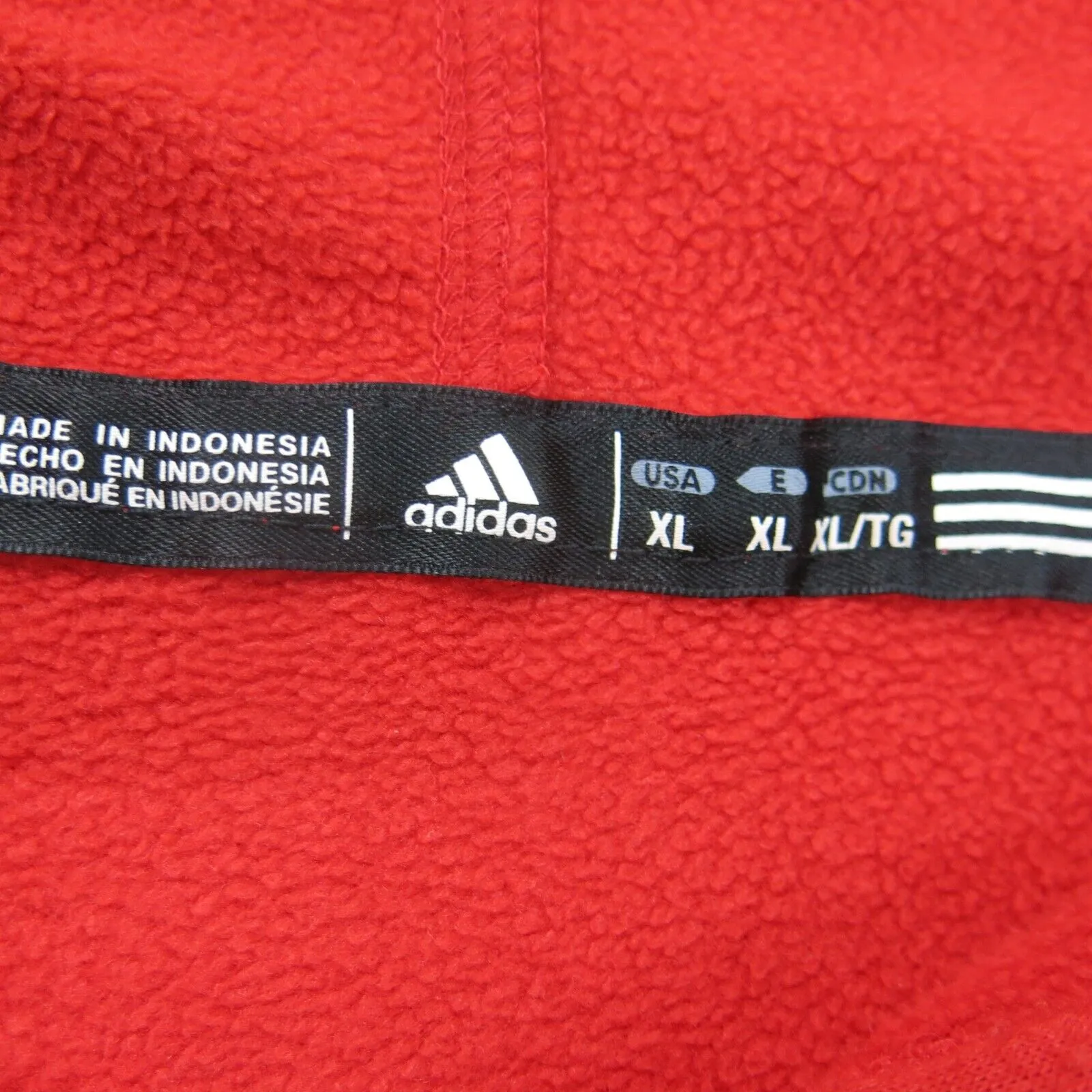 Adidas Hoodie Men XL Red Sweatshirt NBA Bulls Basketball Sports Climawarm Pocket