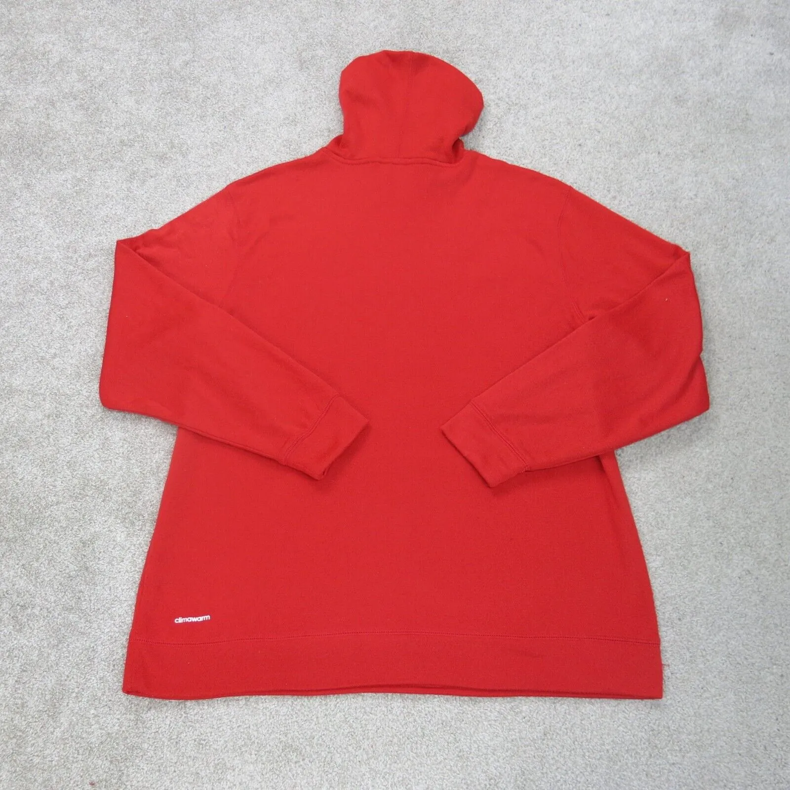 Adidas Hoodie Men XL Red Sweatshirt NBA Bulls Basketball Sports Climawarm Pocket