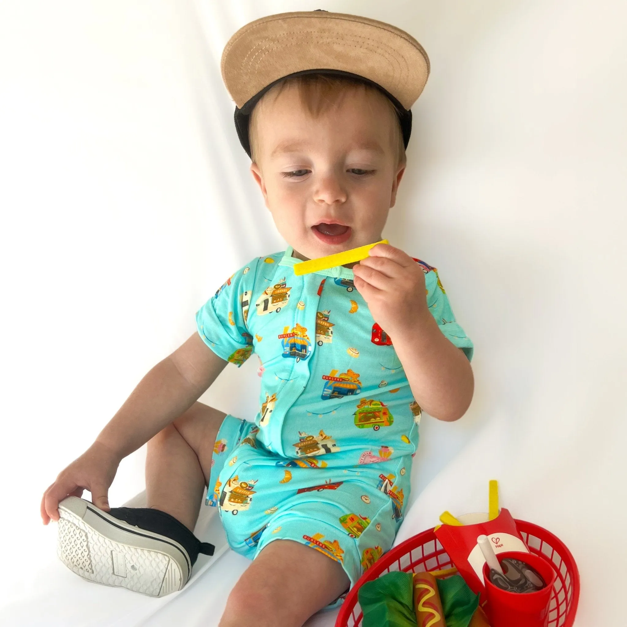 Airstream Food Trucks Short Two-Way Zippy Romper (0-3T)