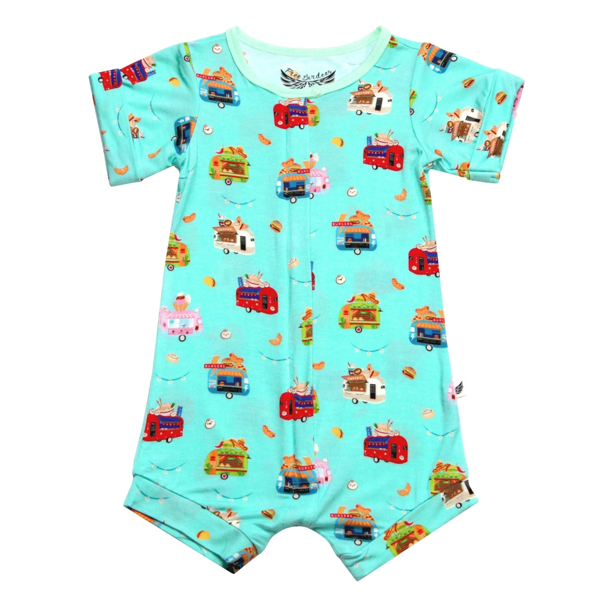 Airstream Food Trucks Short Two-Way Zippy Romper (0-3T)