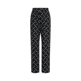 All-Over Logo Pyjama Pants in Black/White