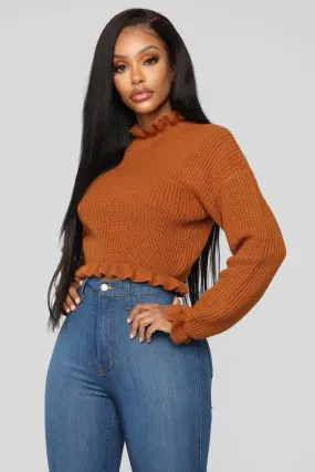 All To Myself Cropped Sweater - Mocha