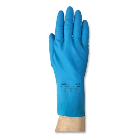 AlphaTec® 88-356 Light-Duty Natural Latex Rubber Gloves Blue - Size 10