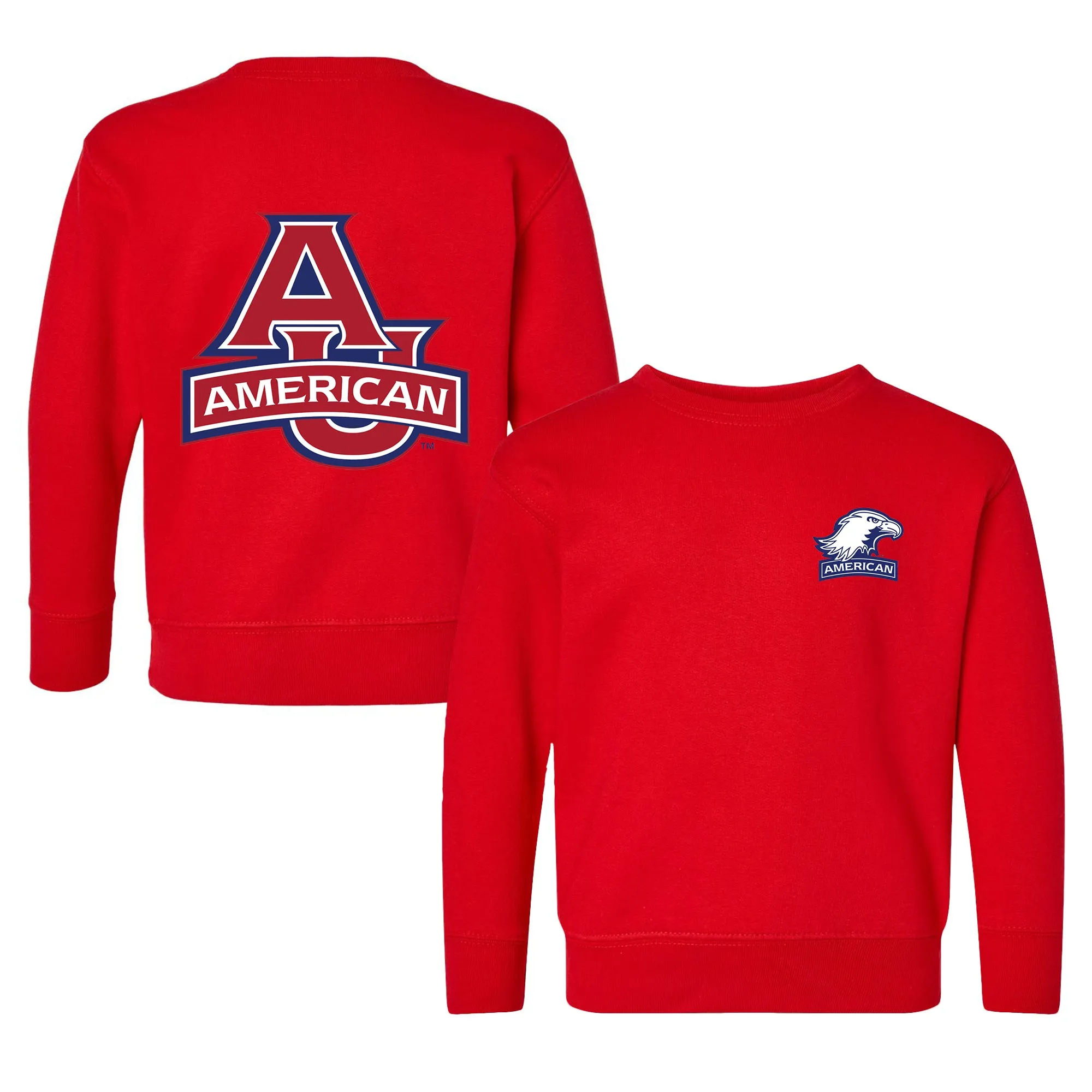 American University Eagles Logo Toddler Crewneck Sweatshirt