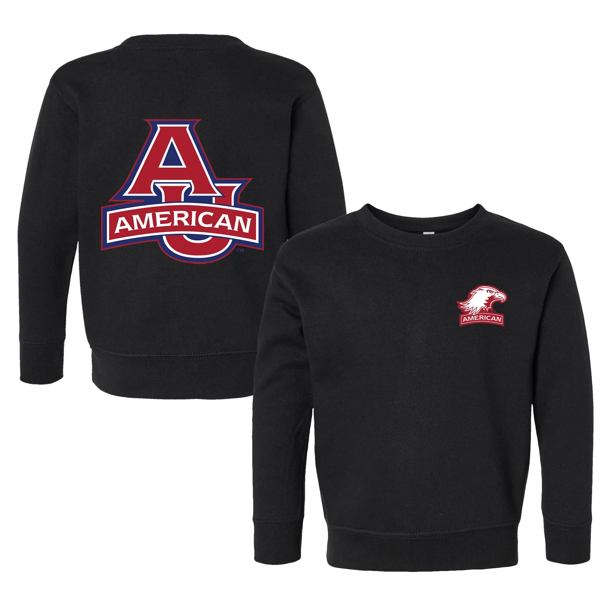 American University Eagles Logo Toddler Crewneck Sweatshirt