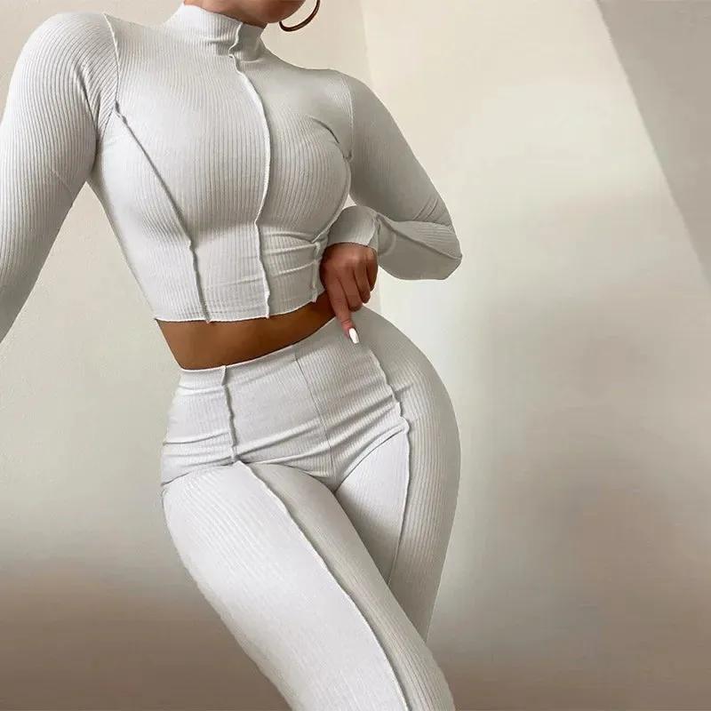 Amozae-Amazon Best Selling Cross-border Foreign Trade Jumpsuit Slim Fit European Style Long Sleeve Round Neck High Women's Romper