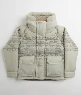 and wander x Maison Kitsune Nordic Border Insulation Jacket - Light Beige