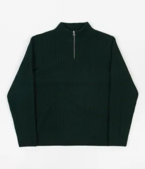 A.P.C. Alex 1/4 Zip Sweatshirt - Dark Green