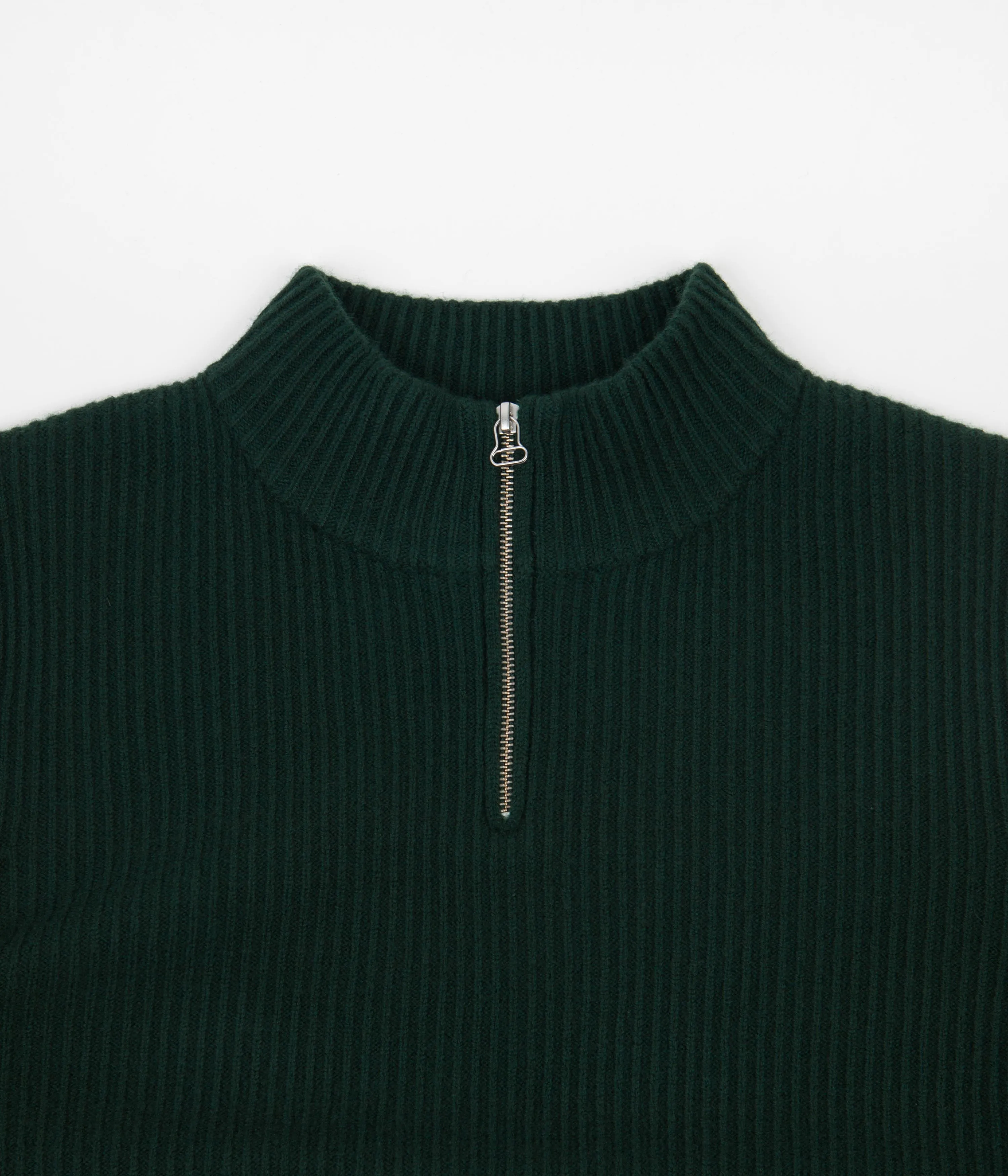 A.P.C. Alex 1/4 Zip Sweatshirt - Dark Green