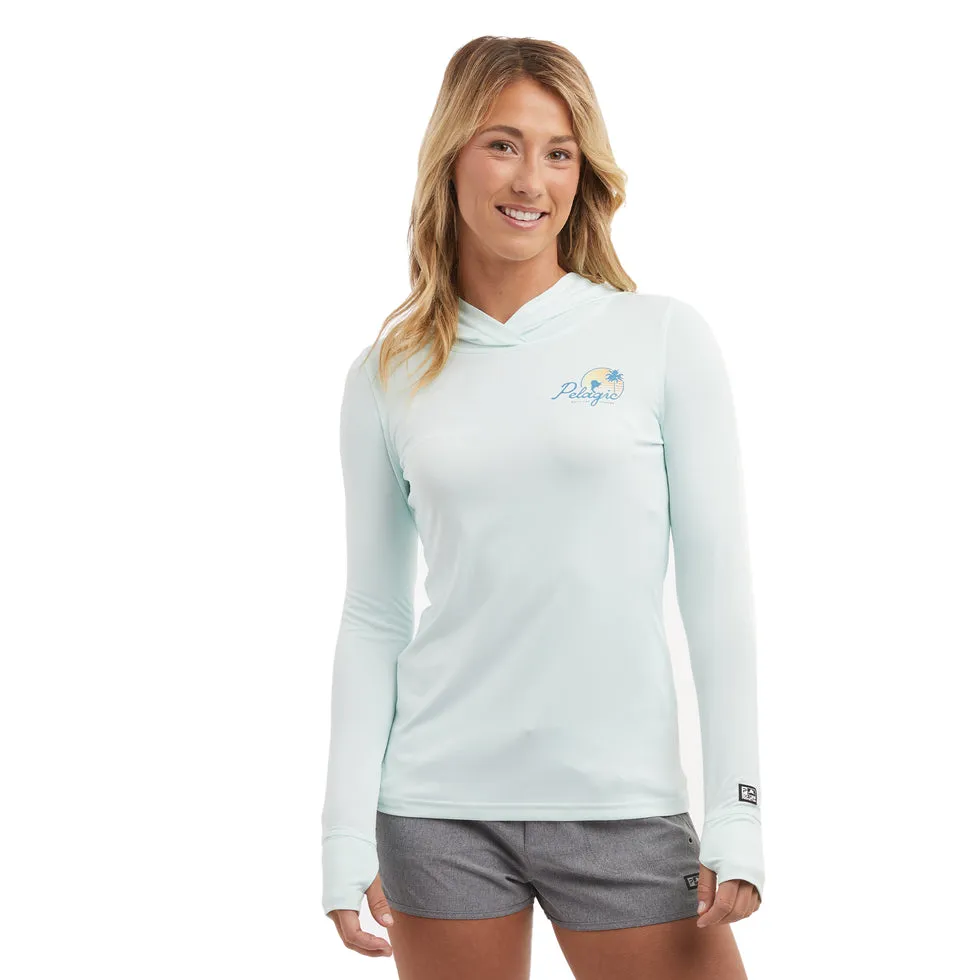 Aquatek Sunset Sails Women's Hooded Fishing Shirt