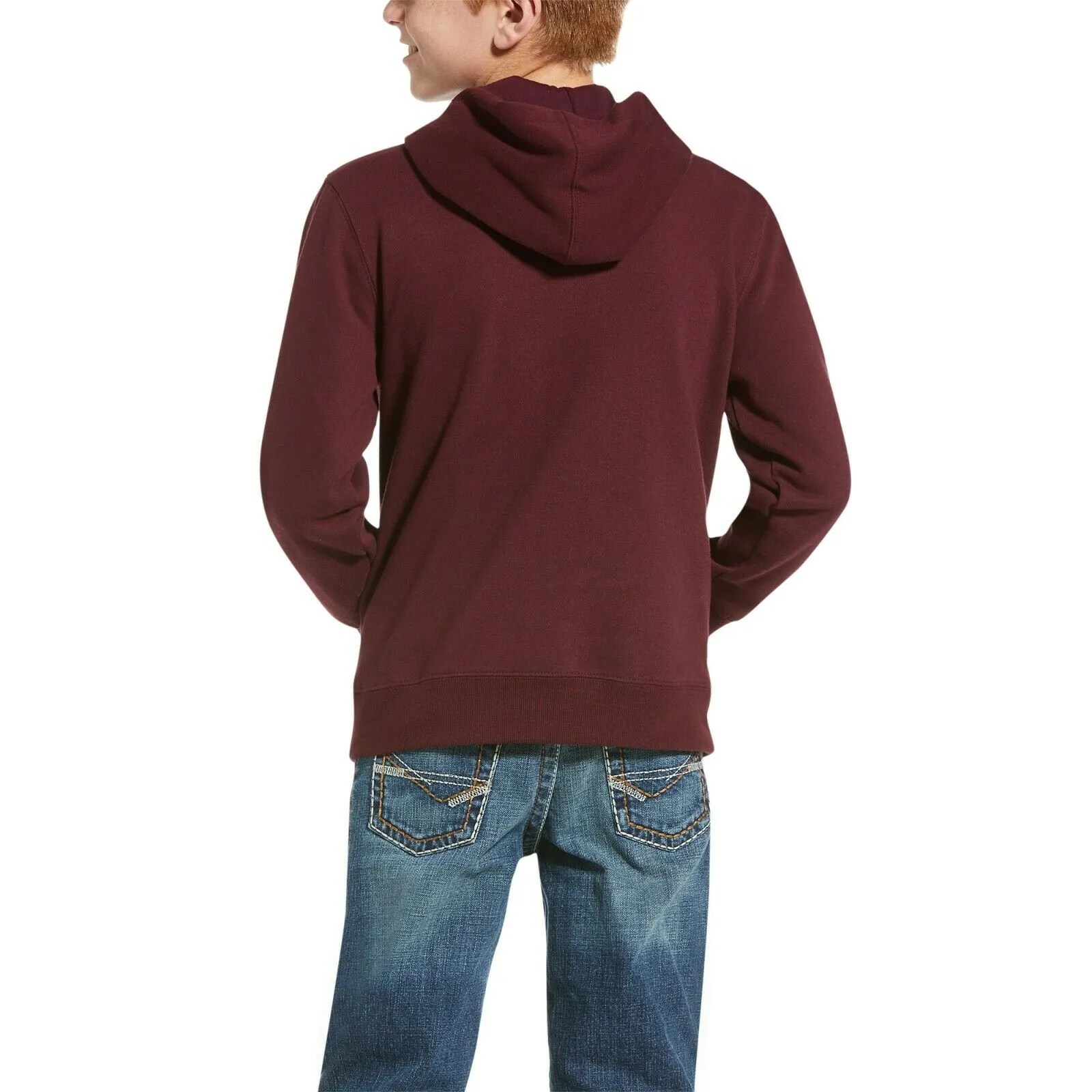 Ariat Childrens Digi Logo Malbec Hoodie 10033565