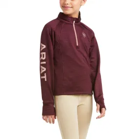 Ariat Children's Tek Team Half Zip Windsor Wine Sweatshirt 10037638