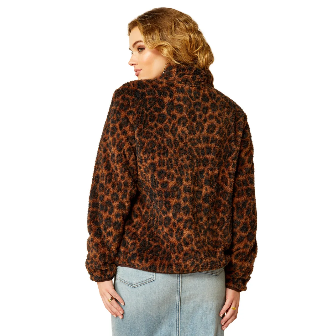 Ariat Ladies Berber Lila Leopard Snap Front Sweatshirt 10053009