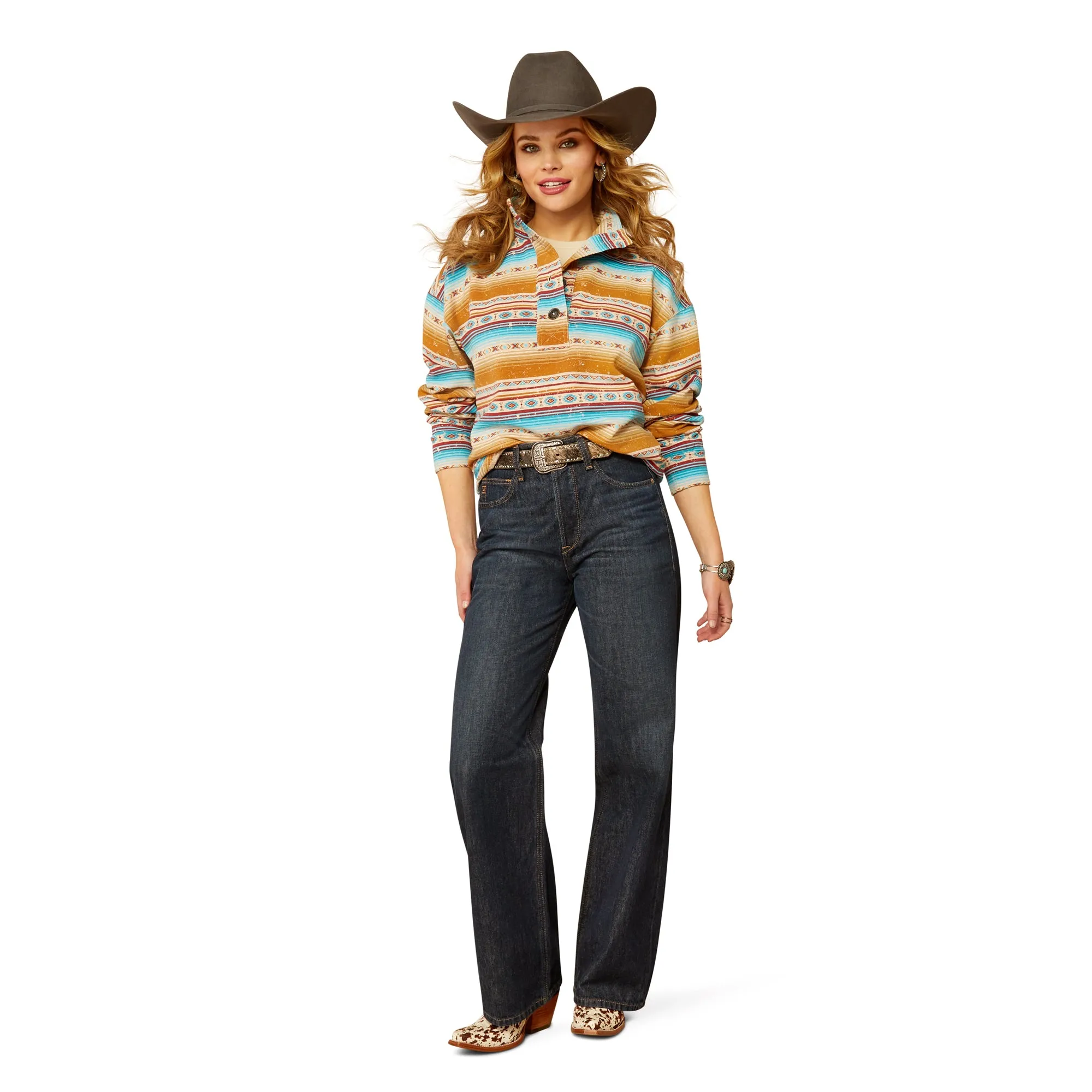 Ariat Ladies Hometown Fallon Serape Print Sweatshirt 10052416