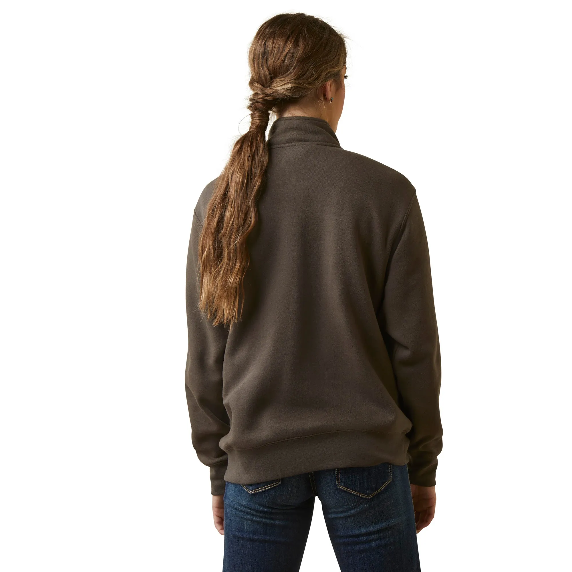 Ariat Ladies Logo 1/2 Zip Banyan Bark Pullover Sweatshirt 10046264