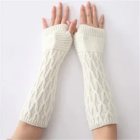 Arm Warmer Fingerless Mitten Gloves