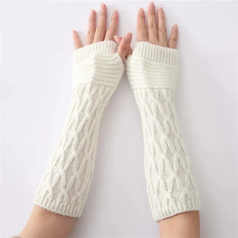 Arm Warmer Fingerless Mitten Gloves