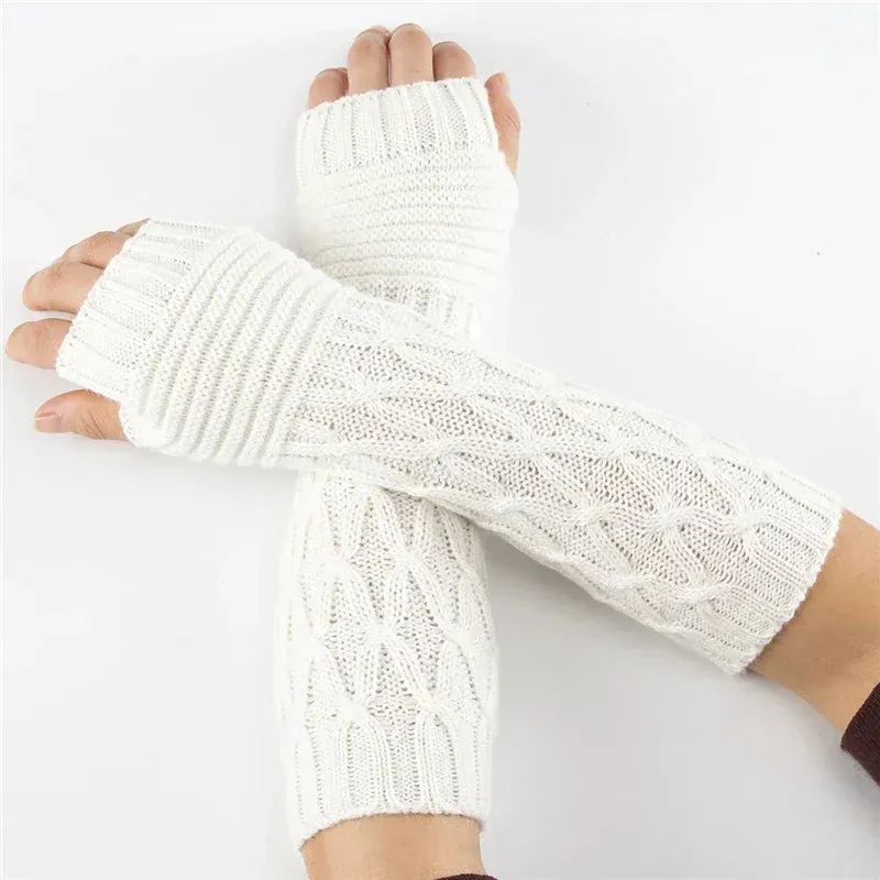 Arm Warmer Fingerless Mitten Gloves