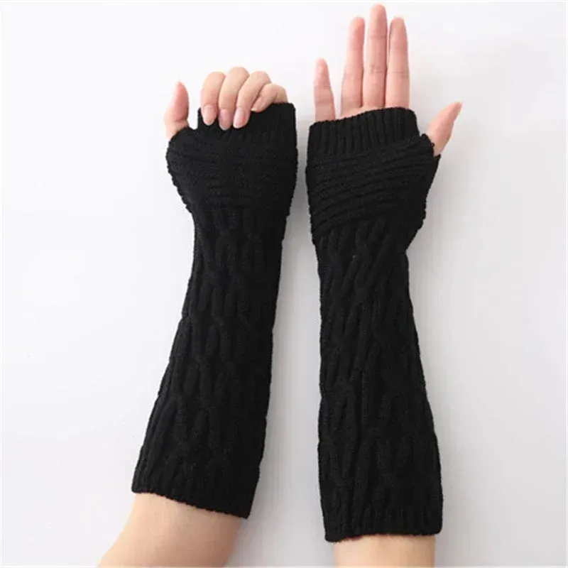 Arm Warmer Fingerless Mitten Gloves