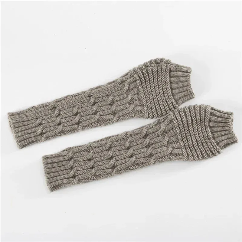 Arm Warmer Fingerless Mitten Gloves