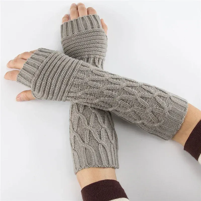 Arm Warmer Fingerless Mitten Gloves