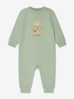 Baby Boys Bear Romper in Green