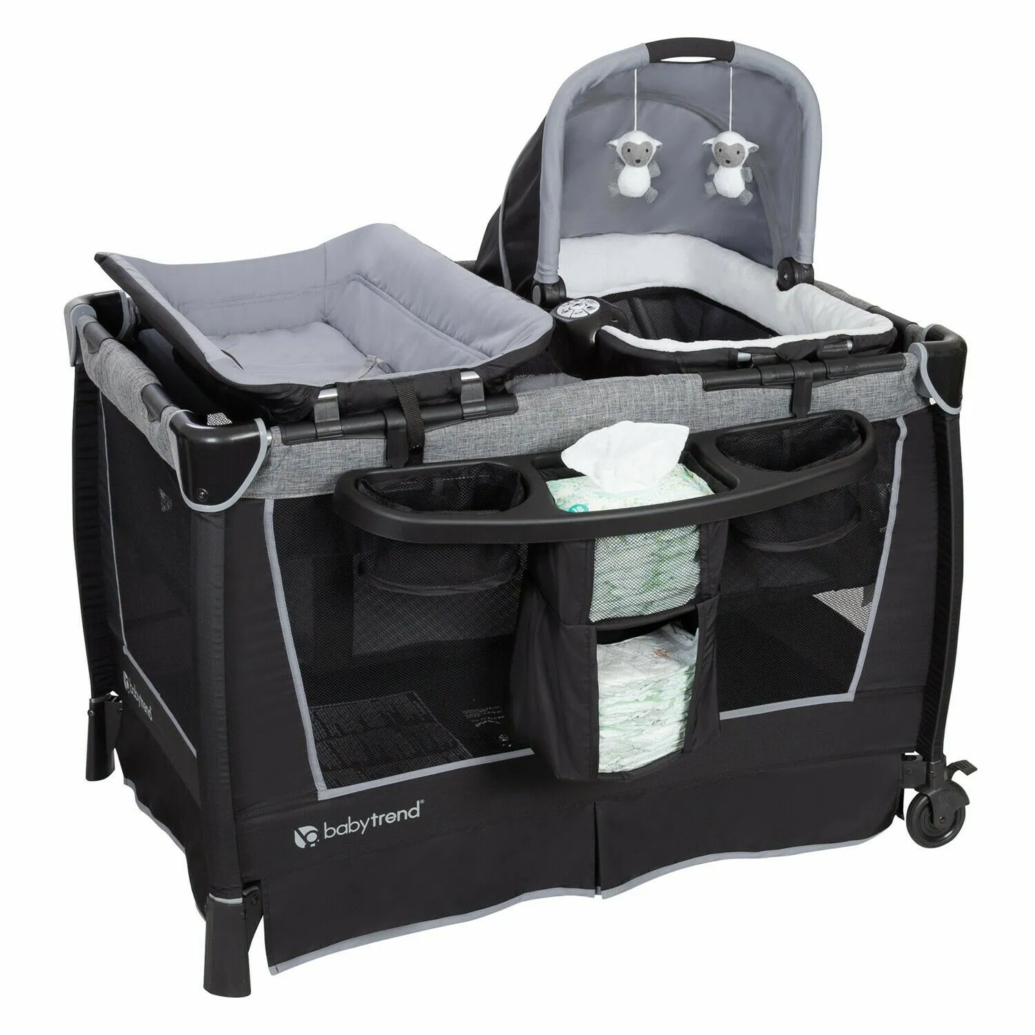 Baby Jogging Strollers Travel System with Car Seat Playard Diaper Bag Combo Set