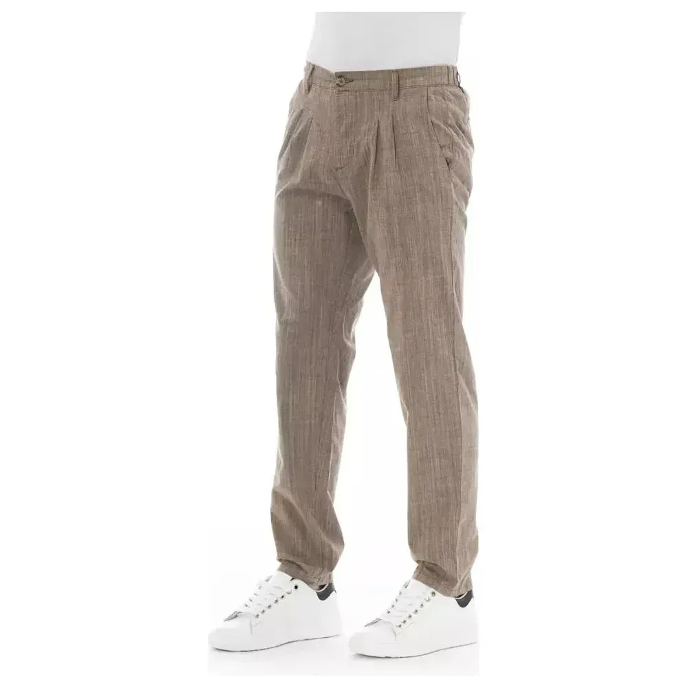 Baldinini Trend Beige Cotton Men Chino Trousers