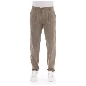 Baldinini Trend Beige Cotton Men Chino Trousers