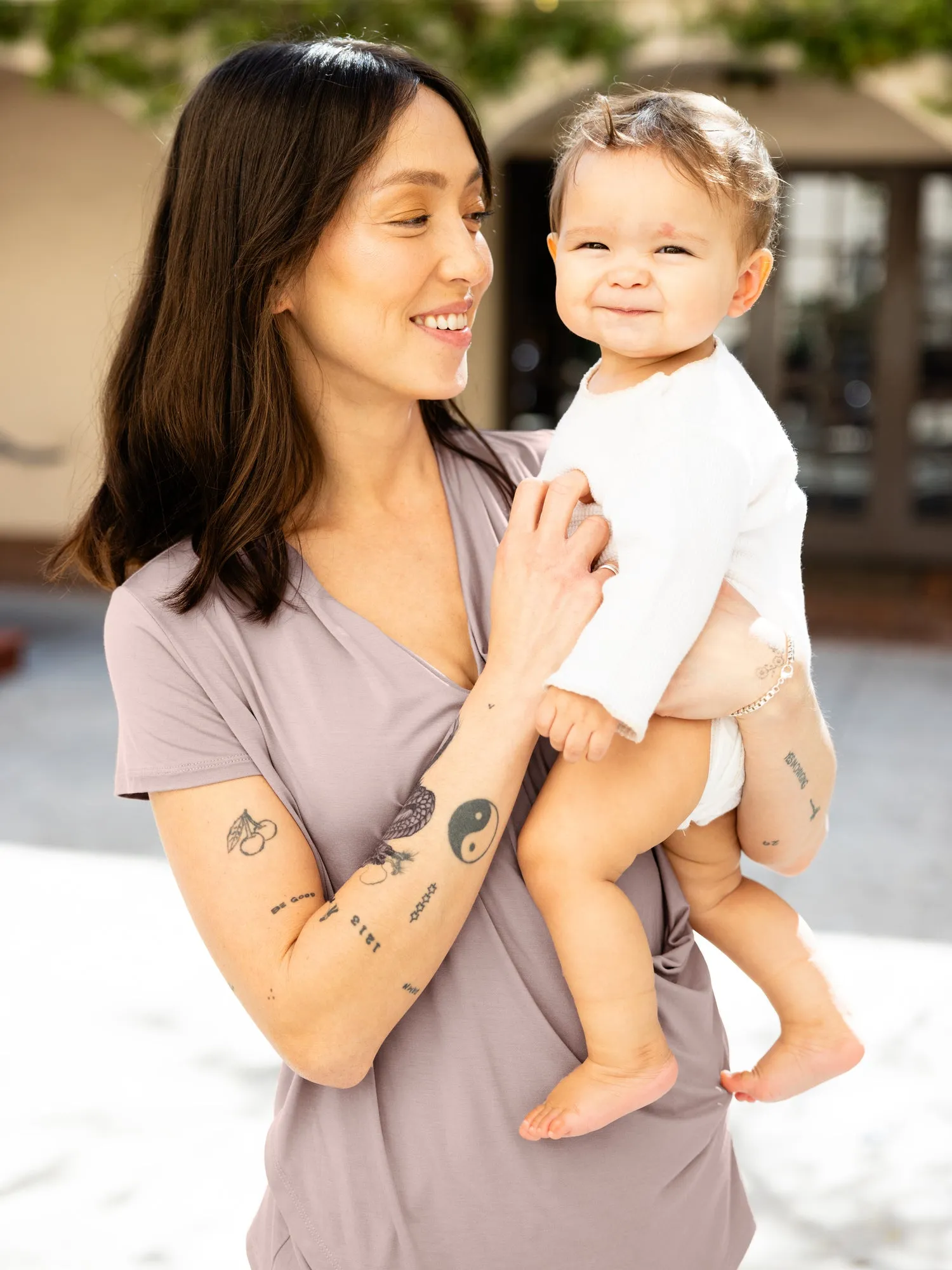 Bamboo Draped Nursing Top | Lilac Stone