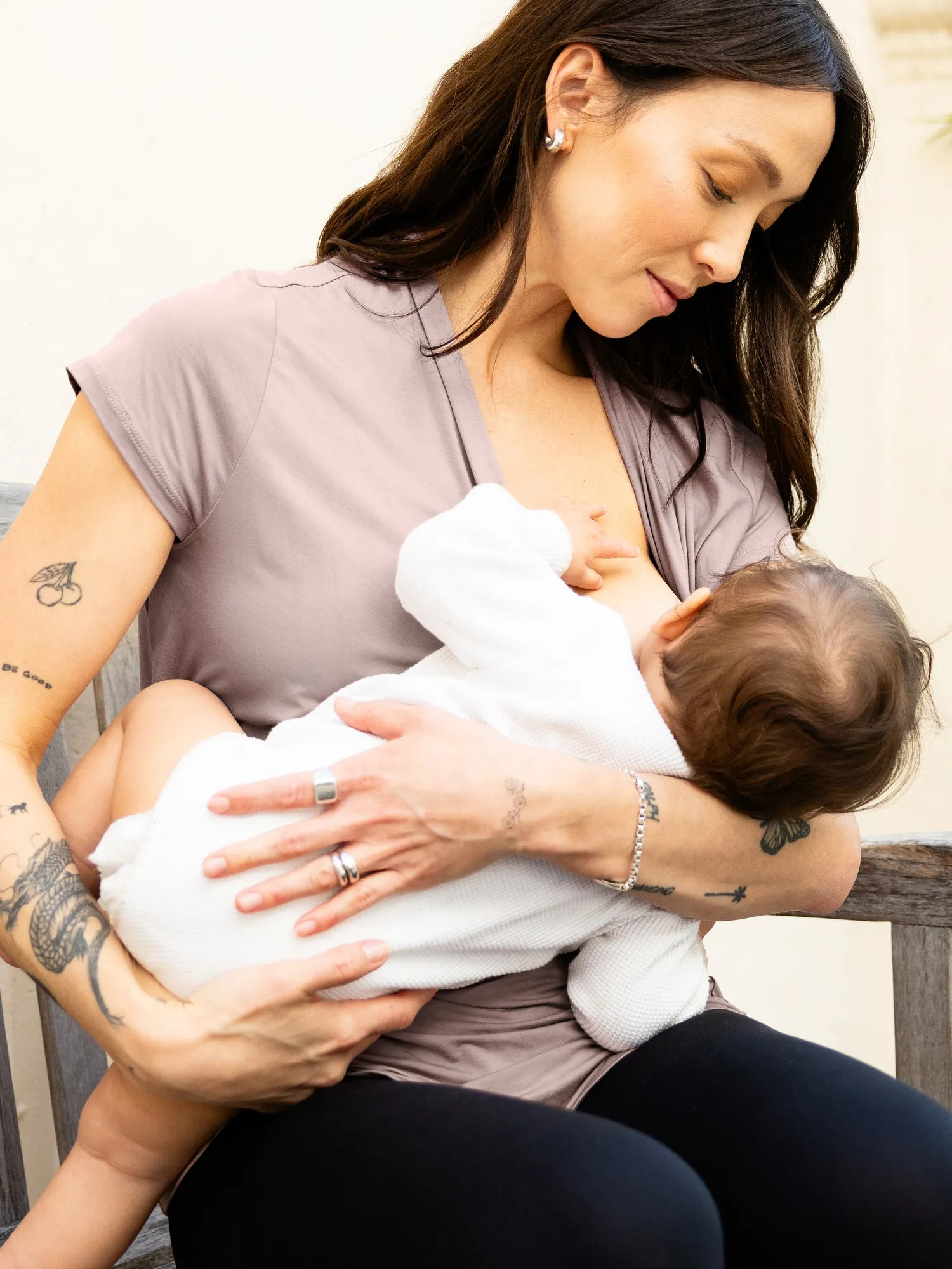 Bamboo Draped Nursing Top | Lilac Stone