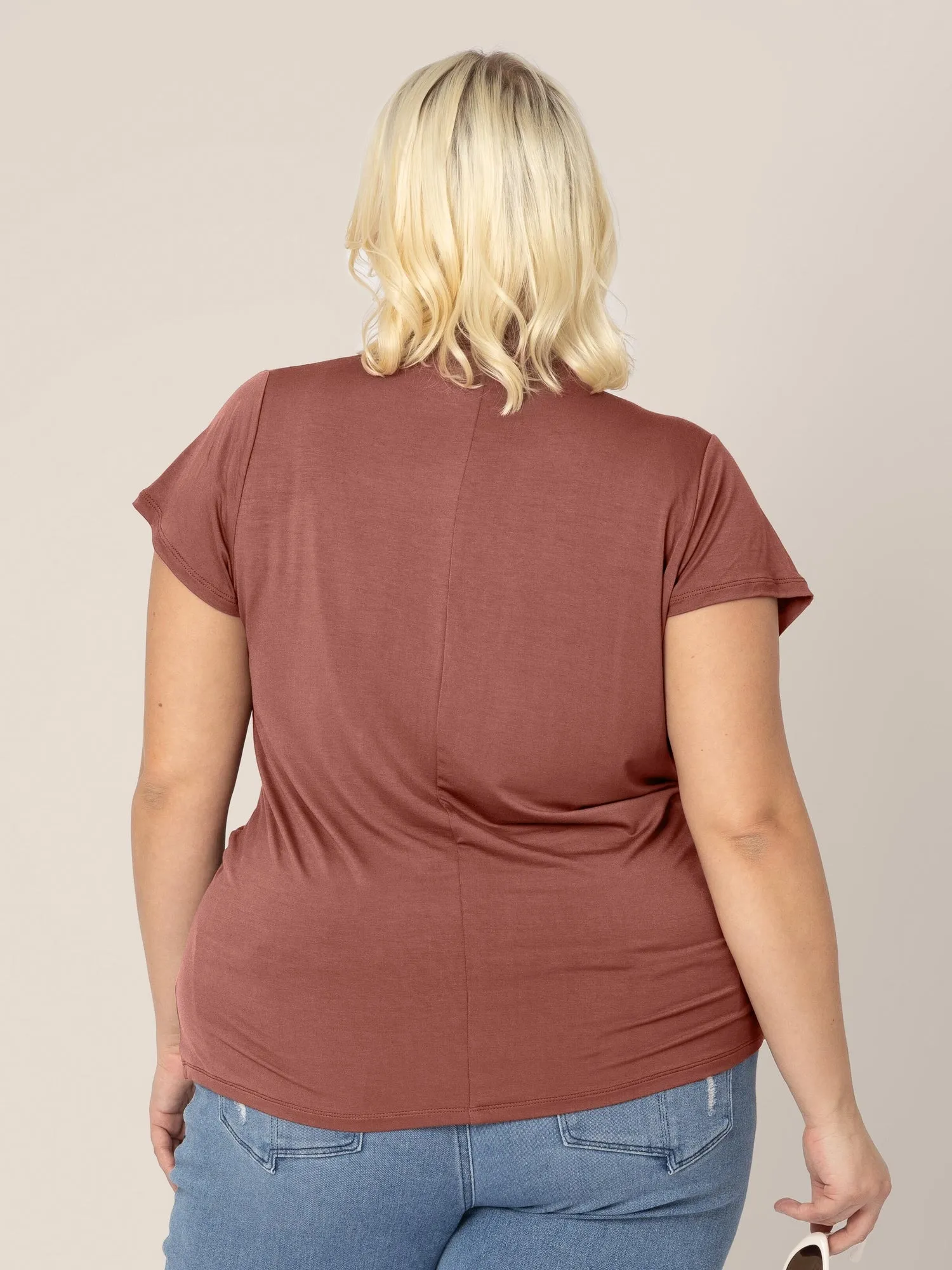 Bamboo Draped Nursing Top | Redwood