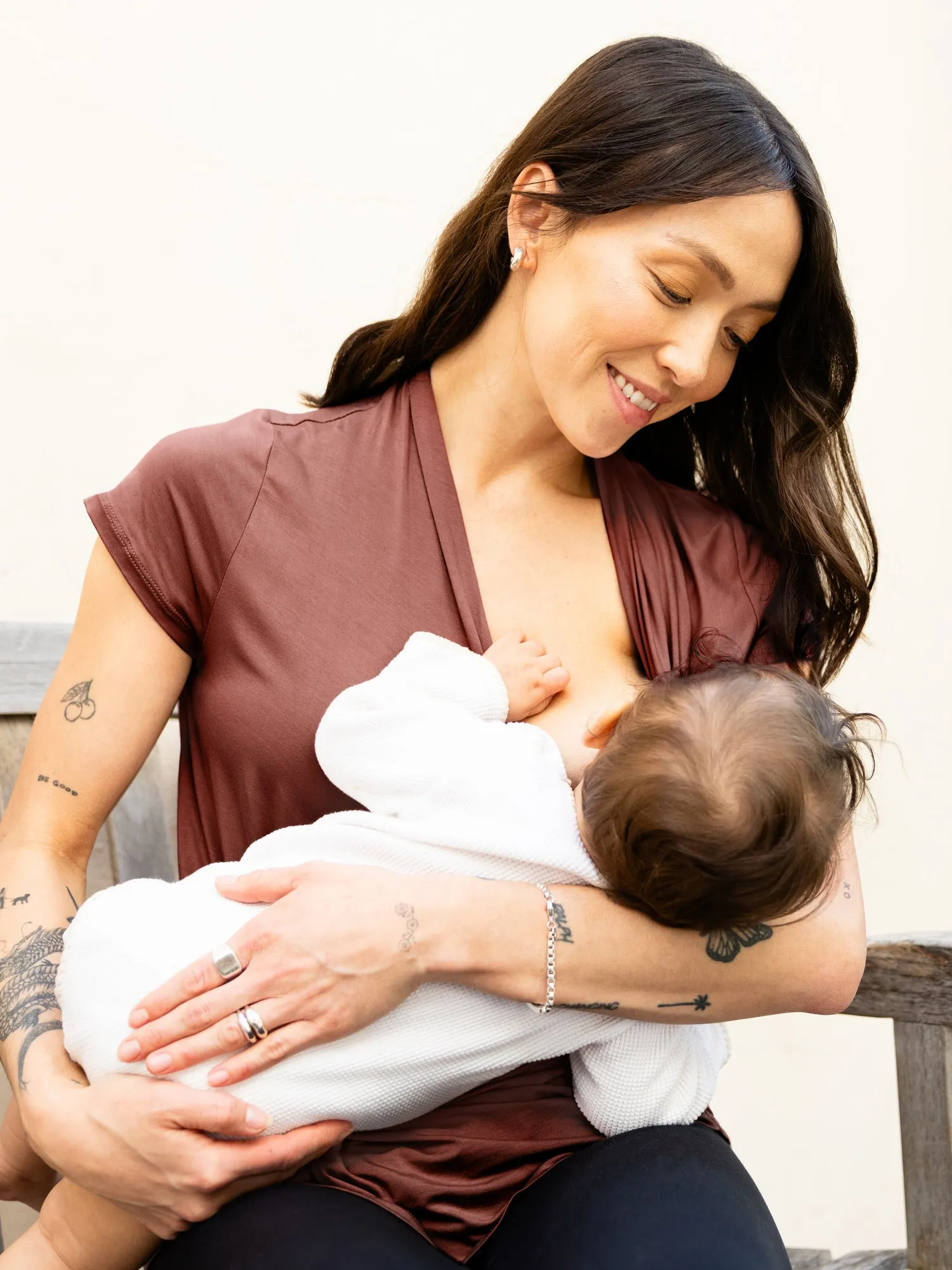 Bamboo Draped Nursing Top | Redwood