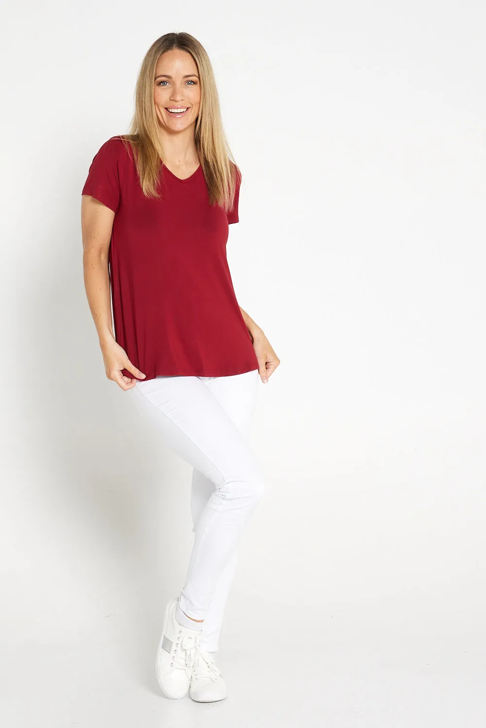 Bamboo Tee - Maroon