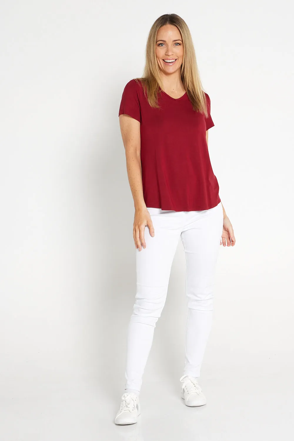 Bamboo Tee - Maroon