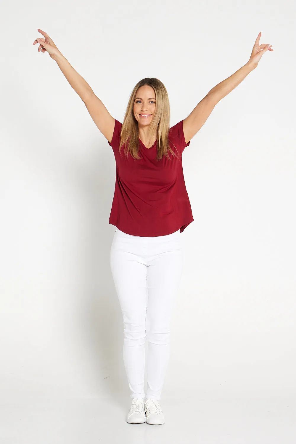 Bamboo Tee - Maroon