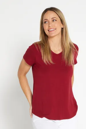 Bamboo Tee - Maroon