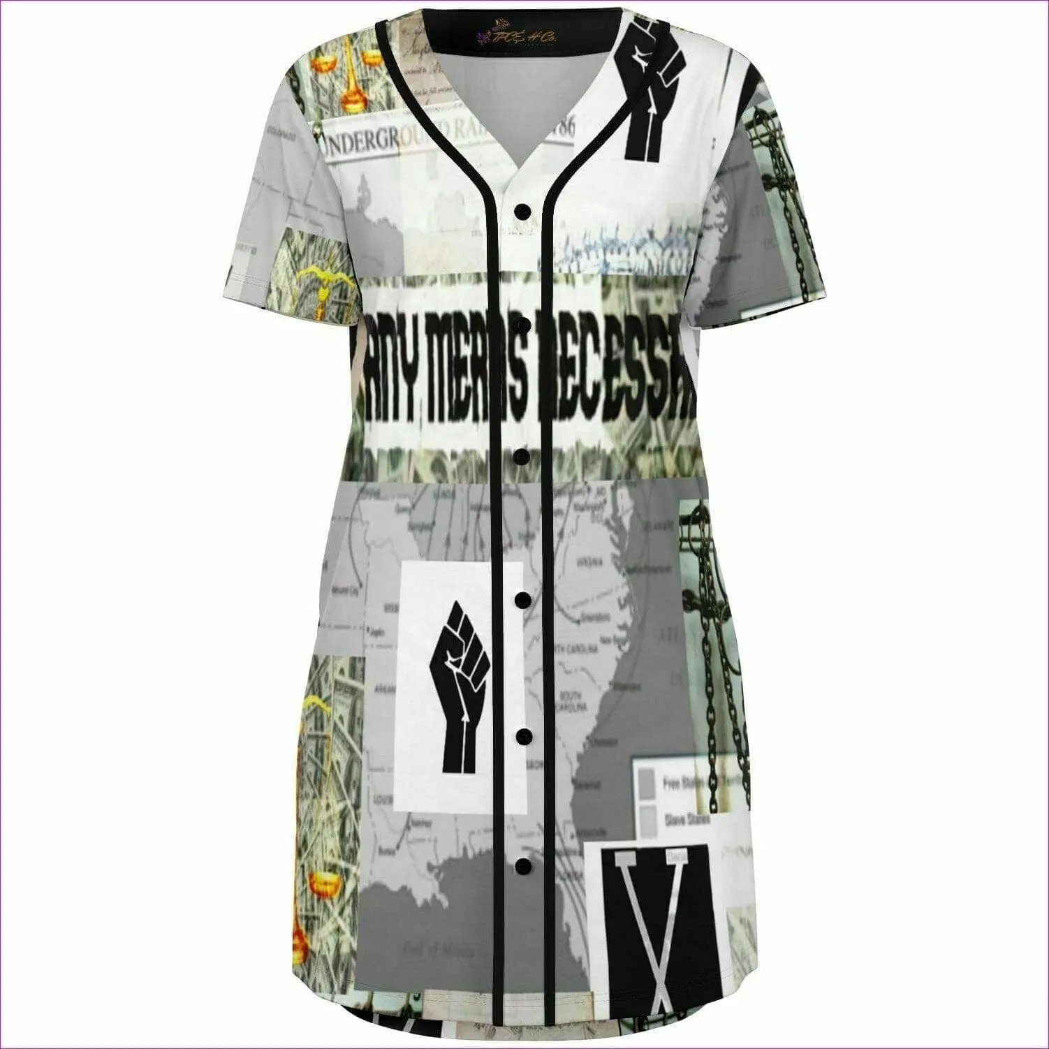 B.A.M.N - By Any Means Necessary Womens Baseball Jersey Dress