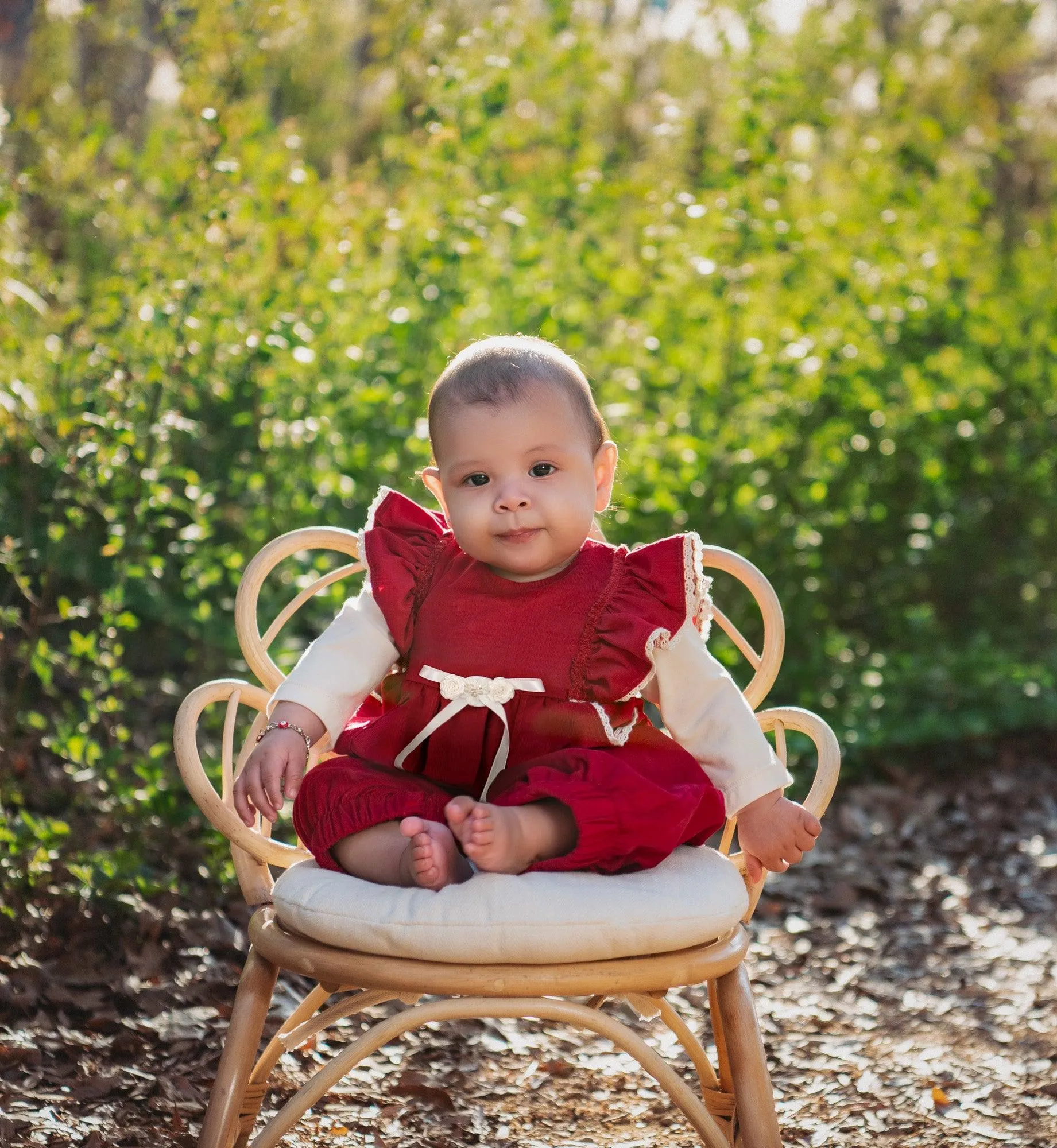 Blessed & Thankful Red Romper