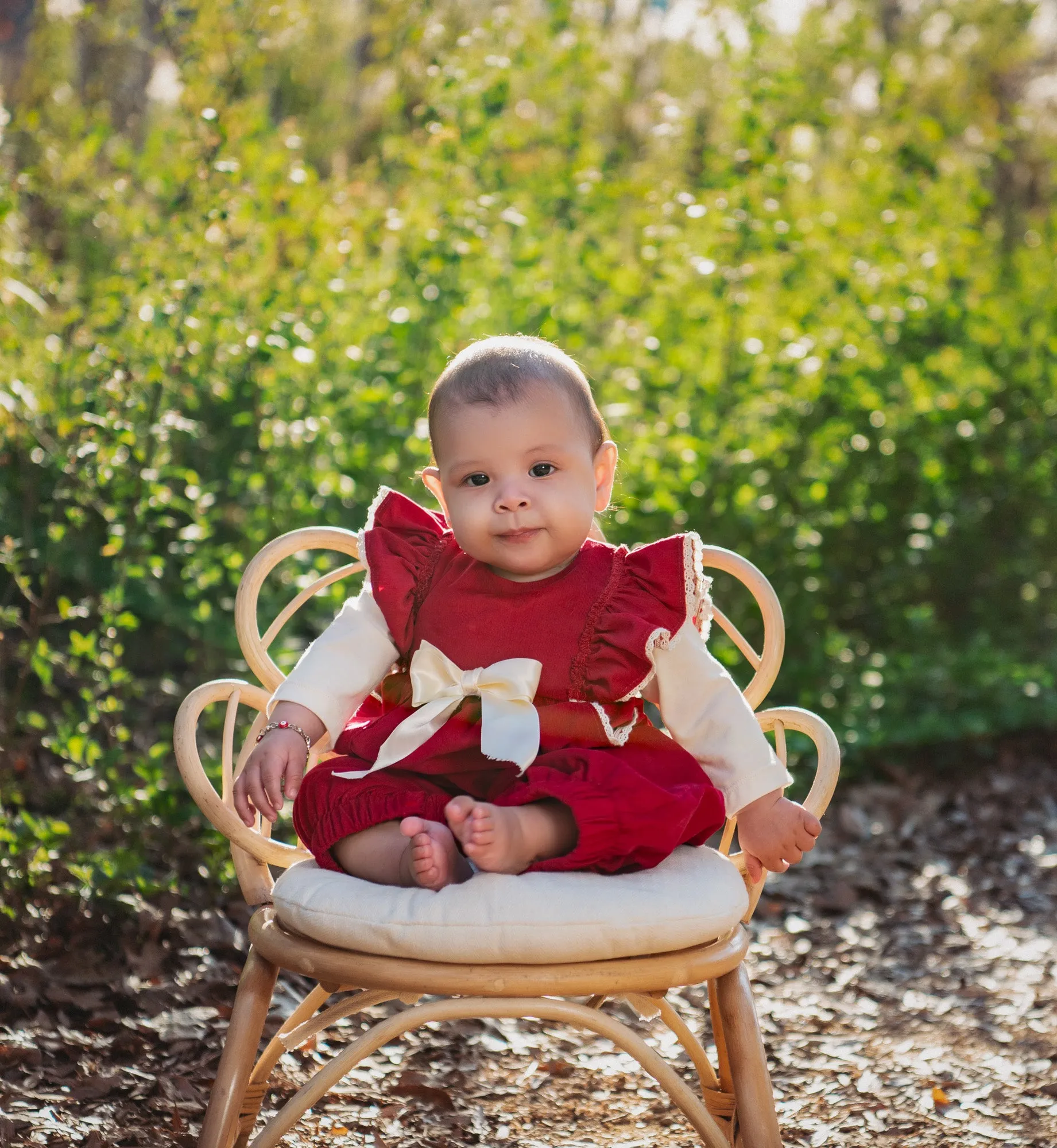 Blessed & Thankful Red Romper