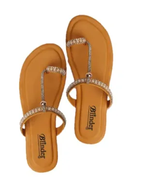 Blinder Yellow Flats Slippers sandal for Girls and womens