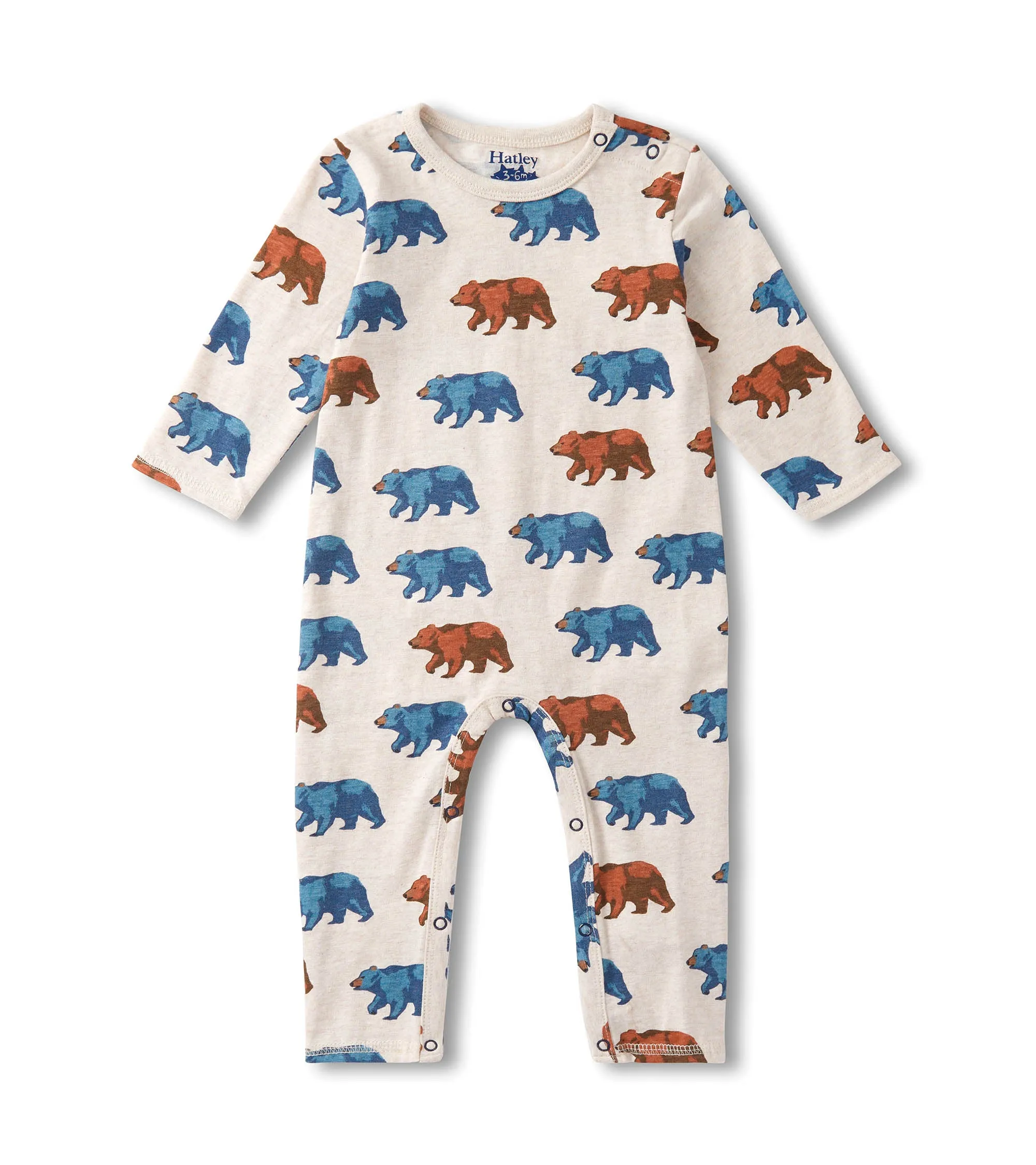 Bluestone Bears Long Sleeve Romper