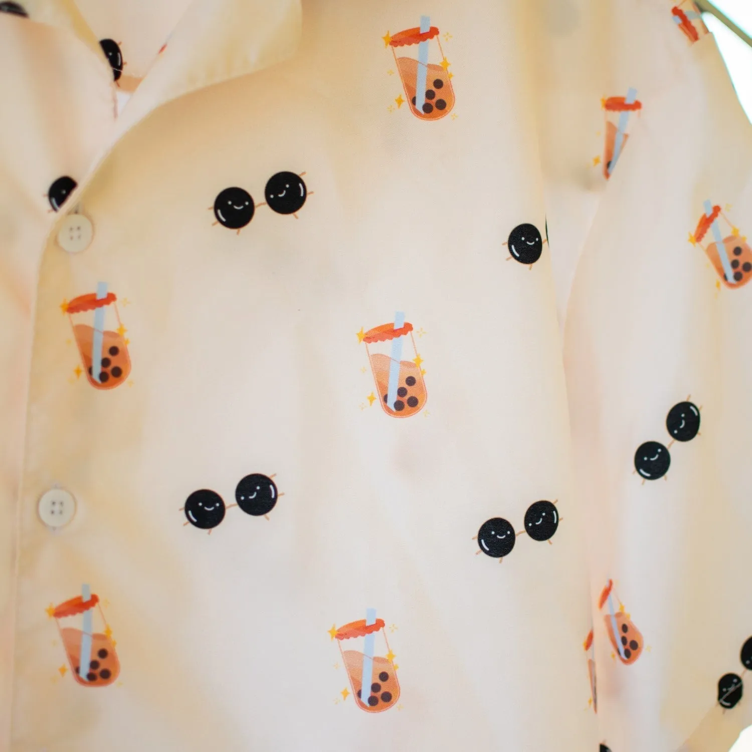 Boba Short Sleeve Button Up Shirt (Oversized)