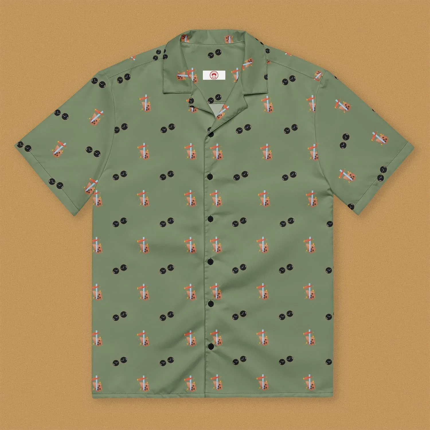 Boba Short Sleeve Button Up Shirt (Oversized)