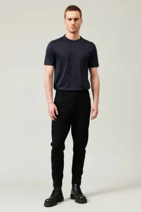 Boiled wool chino pant - Black