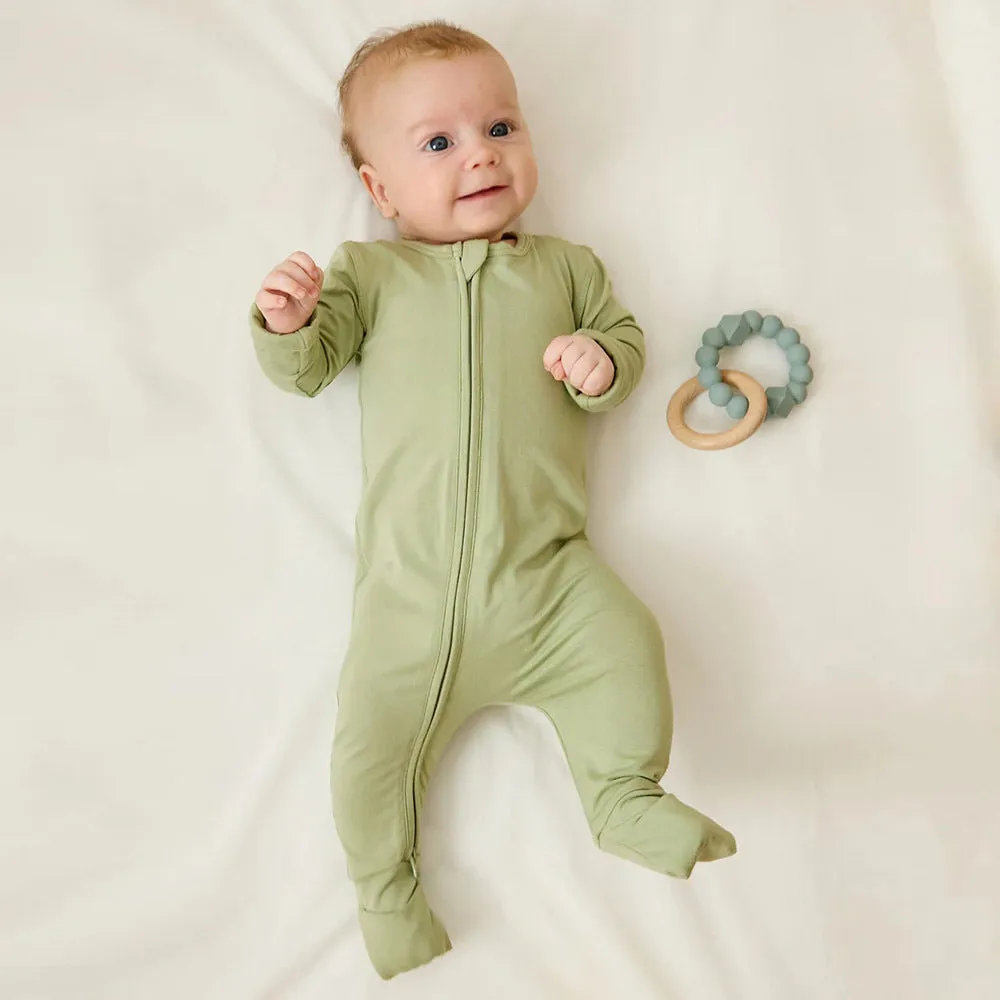 Boody Baby Long Sleeve Romper Sage