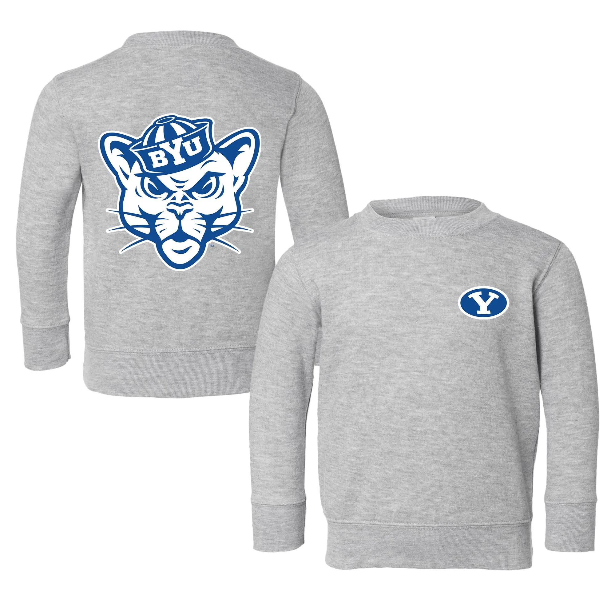 Brigham Young Cougars Logo Toddler Crewneck Sweatshirt